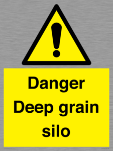 Danger Deep grain silo